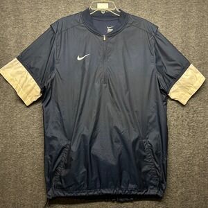 Nike Men's Pullover‎ Short Sleeve Windbreaker Navy Blue XL